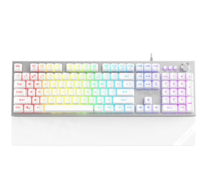 Klawiatura KRUX Frost RGB srebrno-biała KRX0133